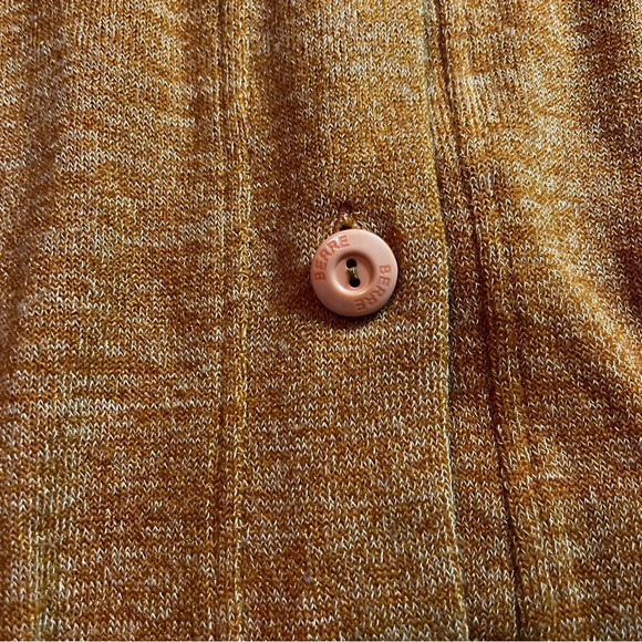 Berre Bat Wing Artsy Boho Lagenlook Mustard Yellow Floral Poncho Pom Pom Detail - Picture 5 of 8